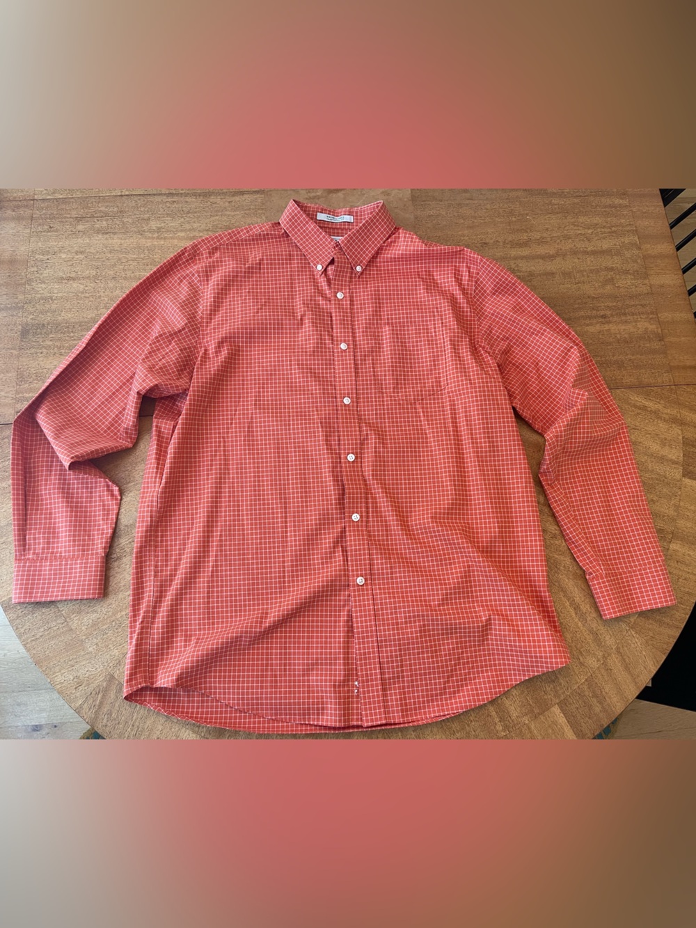 L.L. Bean Red Check Button-Down Shirt